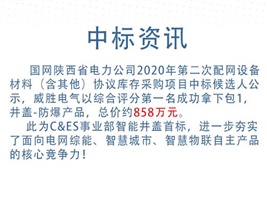 中標資訊：威勝電氣斬獲智能井蓋首標！